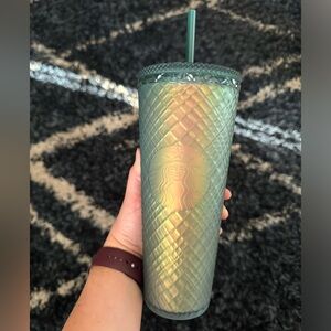 Starbucks NWT 2023 Fall Green Peacock Teal Iridescent Soft Touch
